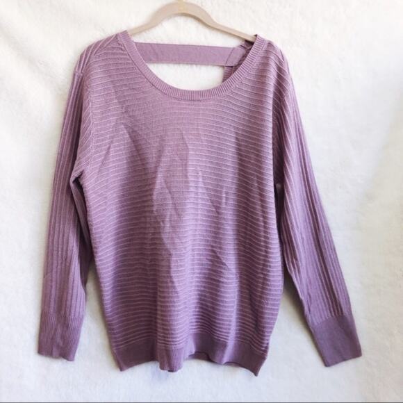 New York & Company Violet Semi Open Back Sweater - Picture 8 of 8